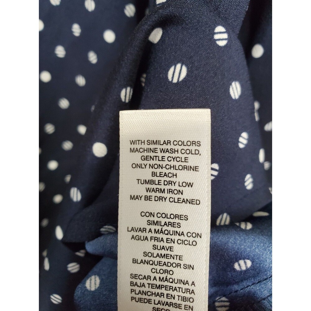 Chico's Blue Dotted Button-Cuff Button-Up Tunic S… - image 8